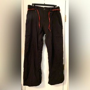Bonfire Mens XL Silver 10K/8K TuffDry Insulated Snowboard Ski Snow Pants Black